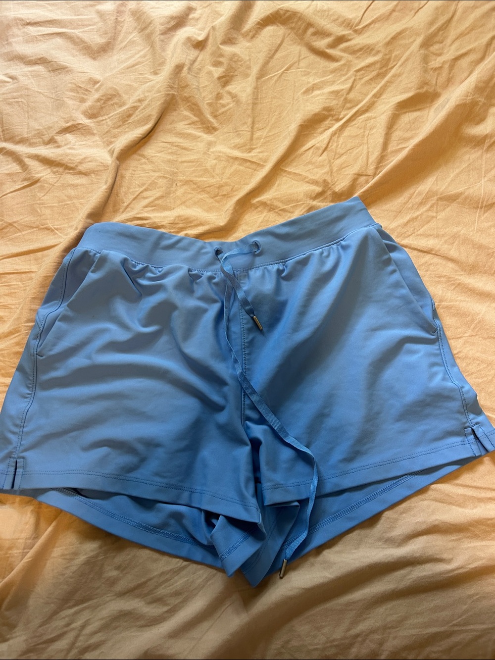 Light Blue Women's Athletic Drawstring Shorts